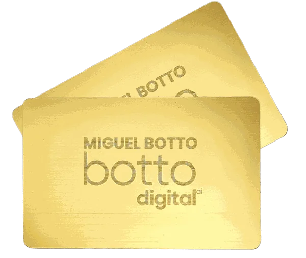 Cartão AIP metálico dourado personalizado, com gravação a laser